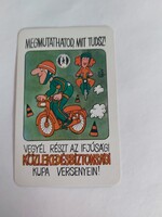 ORSZÁGOS KÖZLEKEDÉSBIZTONSÁGI TANÁCS kártyanaptár 1983 - MEGMUTATHATOD MIT TUDSZ!