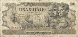 100 lei lej 1947 június 25 Románia Ritka