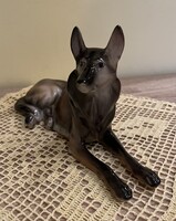 Drasche porcelán németjuhász kutya figura.