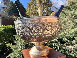 CHAMPAGNE CLUB - Ezüstözött pezsgő / borhűtő palacktartó betéttel – Franciaország, 20. század eleje
