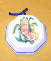 Kukoricás porcelán sütőforma, falidísz