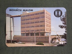 Kártyanaptár,Pécs,gabona malomipari vállalat,Mohács malom,1983,  (1)