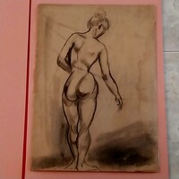 Perlrott Csaba:Standing female nude-2 sided