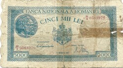 5000 lei lej 1944 12. 15. Románia