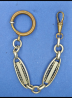 Antik ezüstözött  ,16 cm zsebóra lánc 20 sz eleje