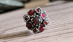 Antik ezüst gyűrű/ gránát