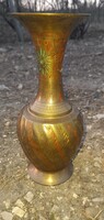 Indiai kézzel készült réz váza