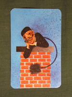 Kártyanaptár,Szeged,kéményseprő tüzeléstechnikai vállalat,gyerek modell,1983,  (1)