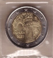 Spanyolország 2 euró, 2021 - Toledo óvárosa - Emlékérme