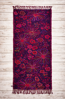Színpompás Kézi Hímzett Gyapjú Sál – 100% Wool – Vintage Ritkaság