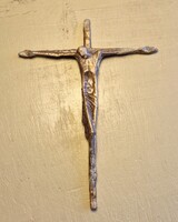 Jelzett Erwin Huber bronz feszület, 1981 - RITKA