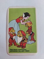 MEGYEI MOZIÜZEMI VÁLLALAT  kártyanaptár 1983 Walt Disney mesesorozat HÓFEHÉRKE ÉS A HÉT TÖRPE