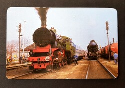 Gőzmozdony 140 éves a MÁV kártyanaptár 1987