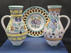 2 db Bokály kancsó (ajándék falitányérral) Kovács Csaba Kaposvár '974