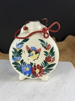 Antik Körmöcbányai kézzel festett kulacs ( 11cm )