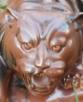 Mázas kerámia oroszlán/tigris Made in Korea