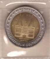 Németország 2 euró, 2006 - A Lübeck-i Erődkapu, Schleswig-Holstein, D - Emlékérme