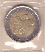 Olaszország 2 euró, 2015  - Dante Alighieri születése - Emlékérme