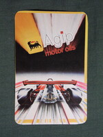 Kártyanaptár,ÁFOR benzinkutak,Agip motorolaj,grafikai,F1 versenyautó, 1983,  (1)