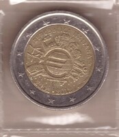 Olaszország 2 euró, 2012 - 10 éves az Euró - Emlékérme