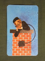 Kártyanaptár,Szombathely,kéményseprő tüzeléstechnikai vállalat,gyerek modell,1983,  (1)