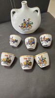 Zsolnay oldtimer kupicás szett ritka