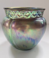 Zsolnay eosin kaspó – irizáló Art Deco kerámia, Pécs 1930–40