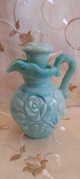 Régi Avon jade üveg parfümös, habfürdős kanna (L6101)