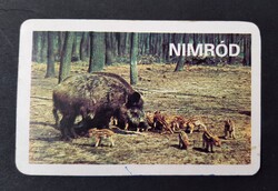 Nimród Vadászbolt kártyanaptár 1981