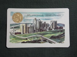 Kártyanaptár,MN,Védem Építem Hazámat,Bélapátfalva cementgyár,grafikai,1984,  (1)