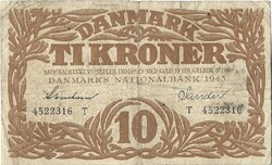 10 kroner korona 1943 Dánia