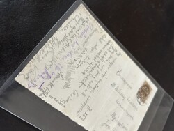 Németh László, Gulyás Pál, Kerényi Károly és mások aláírásai Sziklay László képeslap, Kassa, 1940