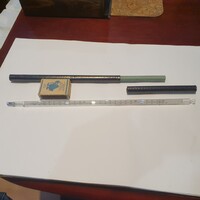 Retro mercury thermometer measuring up to 250°C, for high fever, Kádár era chemistry lab
