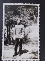 Régi fotó - Magyar tüzér önkéntes katona szablyával – Miskolc 1931