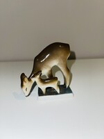 Zsolnay Sinkó őz, őzek figura