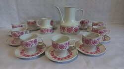 Hollóházi porcelán kávéskészlet 11 személyre