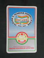 Kártyanaptár,MHSZ,75 éves a magyar modellezés,1984,  (1)