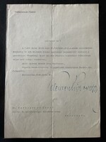 Kelemen Krizosztom (1884-1950) főapát sk. aláírt levele Keresztury Dezső miniszter részére