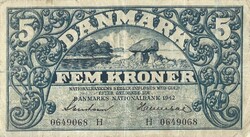 5 kroner korona 1942 Dánia