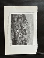 Brassó, az óváros és a vár - Hunfalvy - Rohbock acélmetszet, reprint, Erdély, Románia