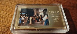 Commemorative medal. Depicts the painting by Mihály Munkácsy, titled Christ Before Pilate.