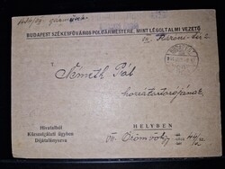 1944, idézés különleges légoltalmi szolgálatra kötelezett részére, ritka