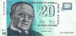 20 márka markkaa 1993 Finnország