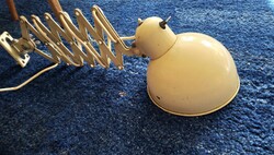 Kaiser Idell forma vintage 30-as évek ollós fali lámpa Bauhaus harmonika műhelylámpa falilámpa