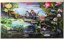 B437  / 20120 A Bakonyi Dinoszauruszok Csodálatos világa II.  blokk postatiszta