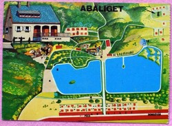 Abaliget - retro térképes képeslap   1984