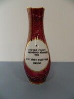 Nagyméretű retro Hollóházi porcelán KISZ emlék váza ( 1978 )