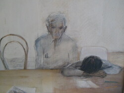 Fábián Gyöngyvér 70X70 + keret méretü olaj képe