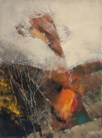 Kádár János Miklós (1939- ) Őszi ködös táj, 1986 (80 x 60 cm) /számlát adunk hozzá/
