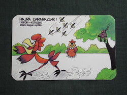 Kártyanaptár,MOKÉP,mozi,Veszprém mozirota,Kukori Kotkoda rajzfilm ,1984,  (1)